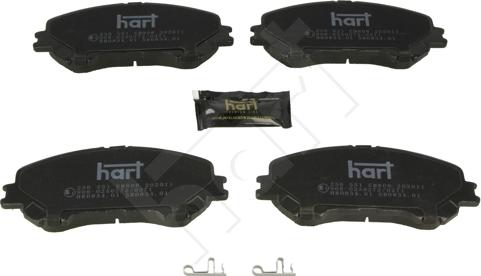 Hart 256 551 - Kit pastiglie freno, Freno a disco autozon.pro