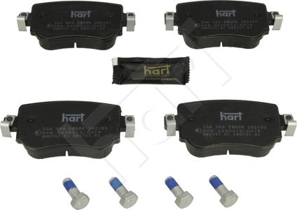 Hart 256 504 - Kit pastiglie freno, Freno a disco autozon.pro