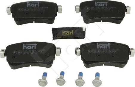 Hart 256 516 - Kit pastiglie freno, Freno a disco autozon.pro