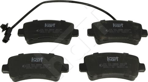 Hart 250 594 - Kit pastiglie freno, Freno a disco autozon.pro