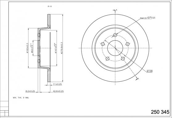 Hart 250 345 - Discofreno autozon.pro