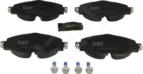 Hart 258 572 - Kit pastiglie freno, Freno a disco autozon.pro