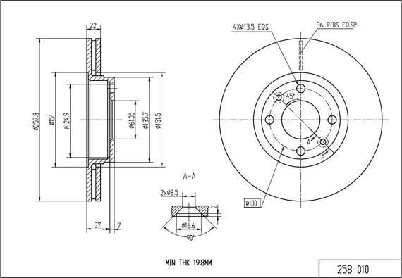 Hart 258 010 - Discofreno autozon.pro