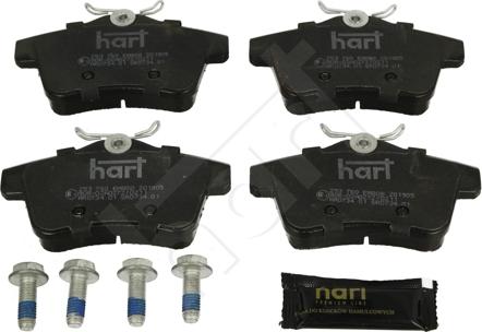 Hart 253 760 - Kit pastiglie freno, Freno a disco autozon.pro