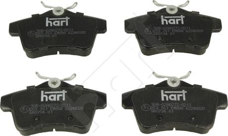 Hart 253 761 - Kit pastiglie freno, Freno a disco autozon.pro