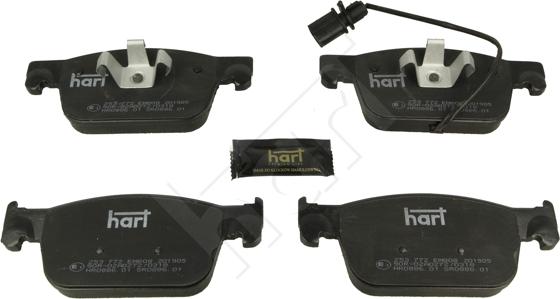 Hart 253 772 - Kit pastiglie freno, Freno a disco autozon.pro