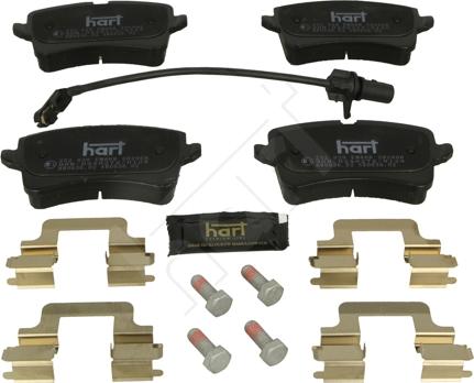 Hart 252 929 - Kit pastiglie freno, Freno a disco autozon.pro