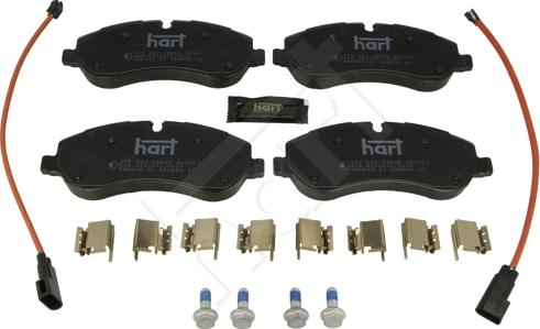 Hart 252 922 - Kit pastiglie freno, Freno a disco autozon.pro