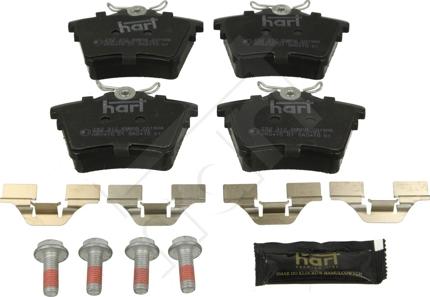 Hart 252 312 - Kit pastiglie freno, Freno a disco autozon.pro