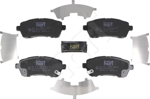 Hart 261 845 - Kit pastiglie freno, Freno a disco autozon.pro