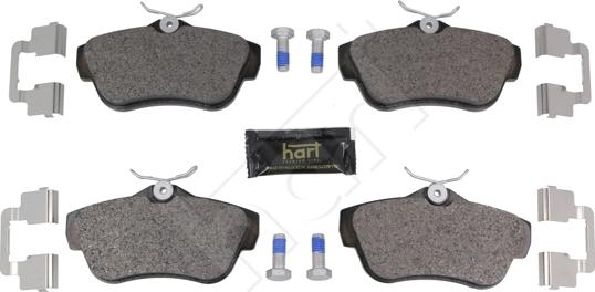 Hart 261 852 - Kit pastiglie freno, Freno a disco autozon.pro