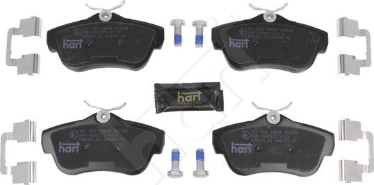 Hart 261 852 - Kit pastiglie freno, Freno a disco autozon.pro