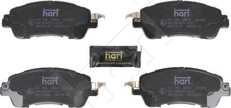 Hart 261 788 - Kit pastiglie freno, Freno a disco autozon.pro