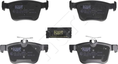 Hart 261 787 - Kit pastiglie freno, Freno a disco autozon.pro