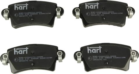 Hart 219 115 - Kit pastiglie freno, Freno a disco autozon.pro