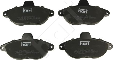 Hart 219 117 - Kit pastiglie freno, Freno a disco autozon.pro