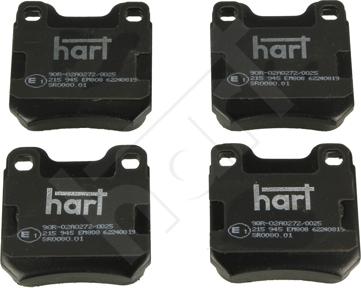 Hart 215 945 - Kit pastiglie freno, Freno a disco autozon.pro