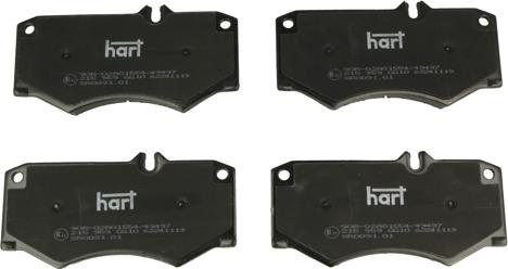 Hart 215 959 - Kit pastiglie freno, Freno a disco autozon.pro