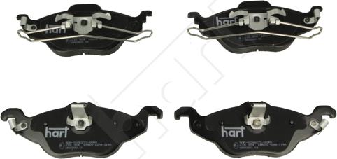 Hart 215 954 - Kit pastiglie freno, Freno a disco autozon.pro