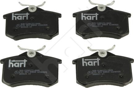 Hart 215 953 - Kit pastiglie freno, Freno a disco autozon.pro