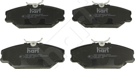 Hart 215 957 - Kit pastiglie freno, Freno a disco autozon.pro