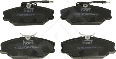 Hart 215 960 - Kit pastiglie freno, Freno a disco autozon.pro