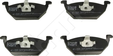 Hart 215 961 - Kit pastiglie freno, Freno a disco autozon.pro