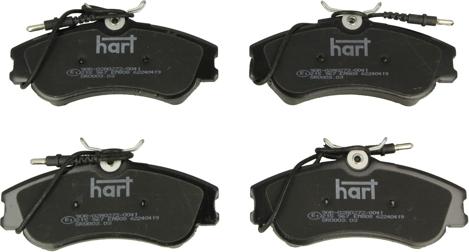 Hart 215 967 - Kit pastiglie freno, Freno a disco autozon.pro