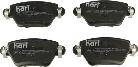 Hart 215 919 - Kit pastiglie freno, Freno a disco autozon.pro