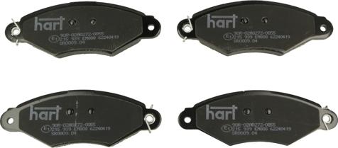 Hart 215 939 - Kit pastiglie freno, Freno a disco autozon.pro