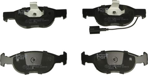 Hart 215 938 - Kit pastiglie freno, Freno a disco autozon.pro