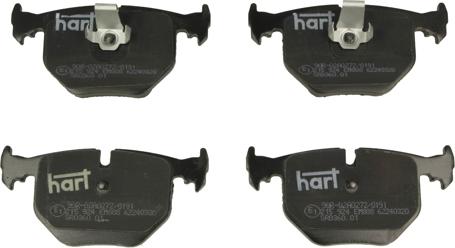 Hart 215 924 - Kit pastiglie freno, Freno a disco autozon.pro