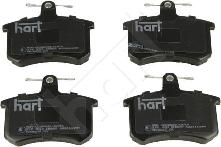 Hart 215 893 - Kit pastiglie freno, Freno a disco autozon.pro