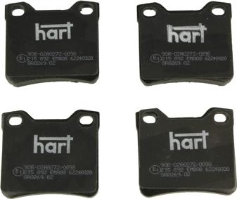 Hart 215 892 - Kit pastiglie freno, Freno a disco autozon.pro