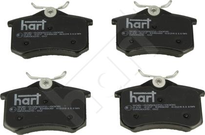 Hart 215 227 - Kit pastiglie freno, Freno a disco autozon.pro