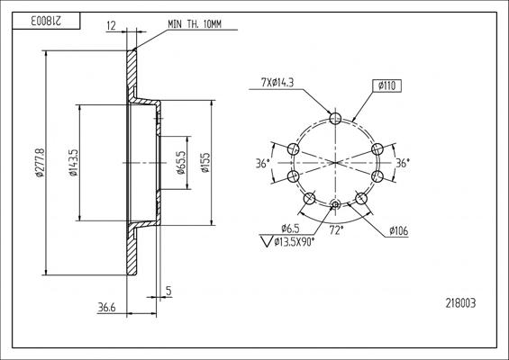 Hart 218 003 - Discofreno autozon.pro