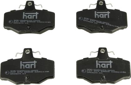 Hart 217 572 - Kit pastiglie freno, Freno a disco autozon.pro