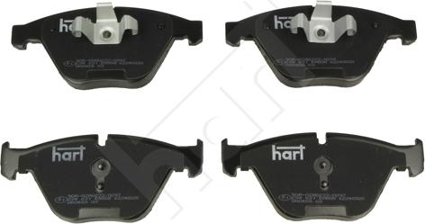 Hart 234 631 - Kit pastiglie freno, Freno a disco autozon.pro