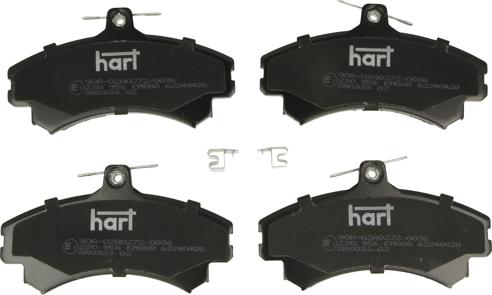 Hart 230 956 - Kit pastiglie freno, Freno a disco autozon.pro