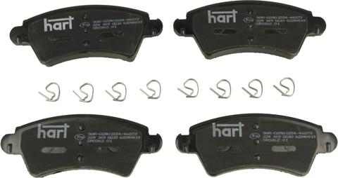 Hart 224 169 - Kit pastiglie freno, Freno a disco autozon.pro