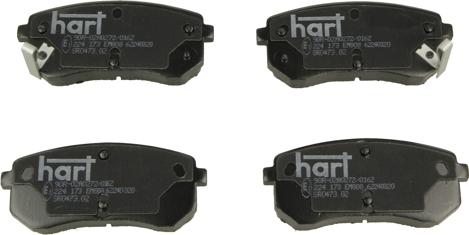 Hart 224 173 - Kit pastiglie freno, Freno a disco autozon.pro