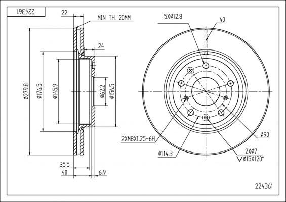 Hart 224 361 - Discofreno autozon.pro