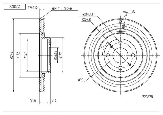 Hart 220 828 - Discofreno autozon.pro