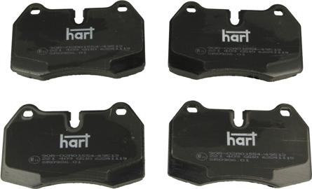 Hart 221 409 - Kit pastiglie freno, Freno a disco autozon.pro