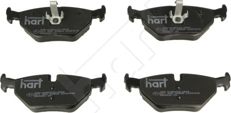 Hart 221 402 - Kit pastiglie freno, Freno a disco autozon.pro