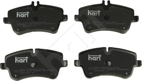 Hart 221 643 - Kit pastiglie freno, Freno a disco autozon.pro