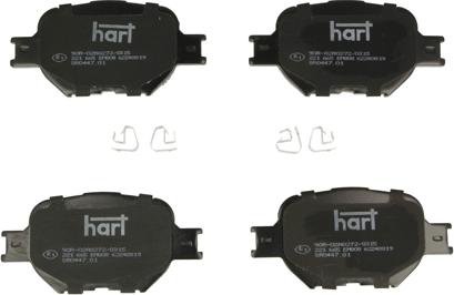 Hart 221 665 - Kit pastiglie freno, Freno a disco autozon.pro