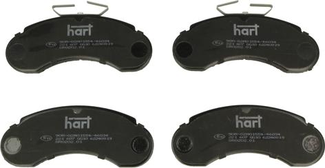 Hart 221 607 - Kit pastiglie freno, Freno a disco autozon.pro