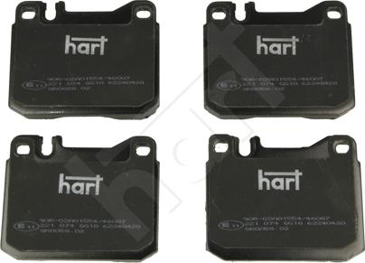 Hart 221 074 - Kit pastiglie freno, Freno a disco autozon.pro