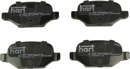 Hart 221 108 - Kit pastiglie freno, Freno a disco autozon.pro